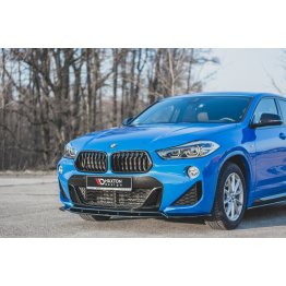 Накладка сплиттер на передний бампер на BMW X2 F39 M-Pack